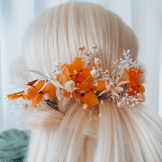 Bridal Hair Pins in Ivory and Deep Yellow