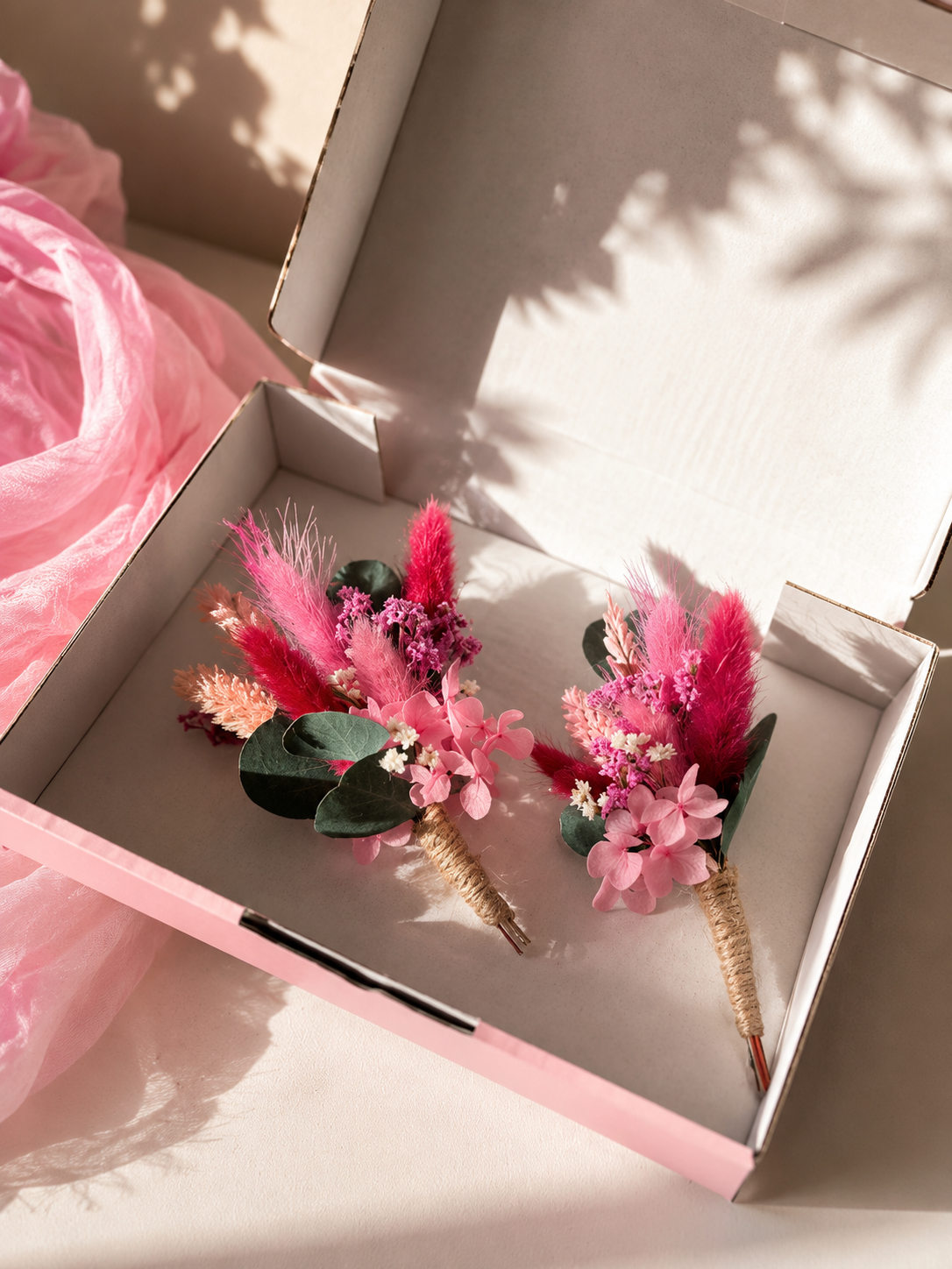 Australian Native Wedding Flower Set | Pink & Green
