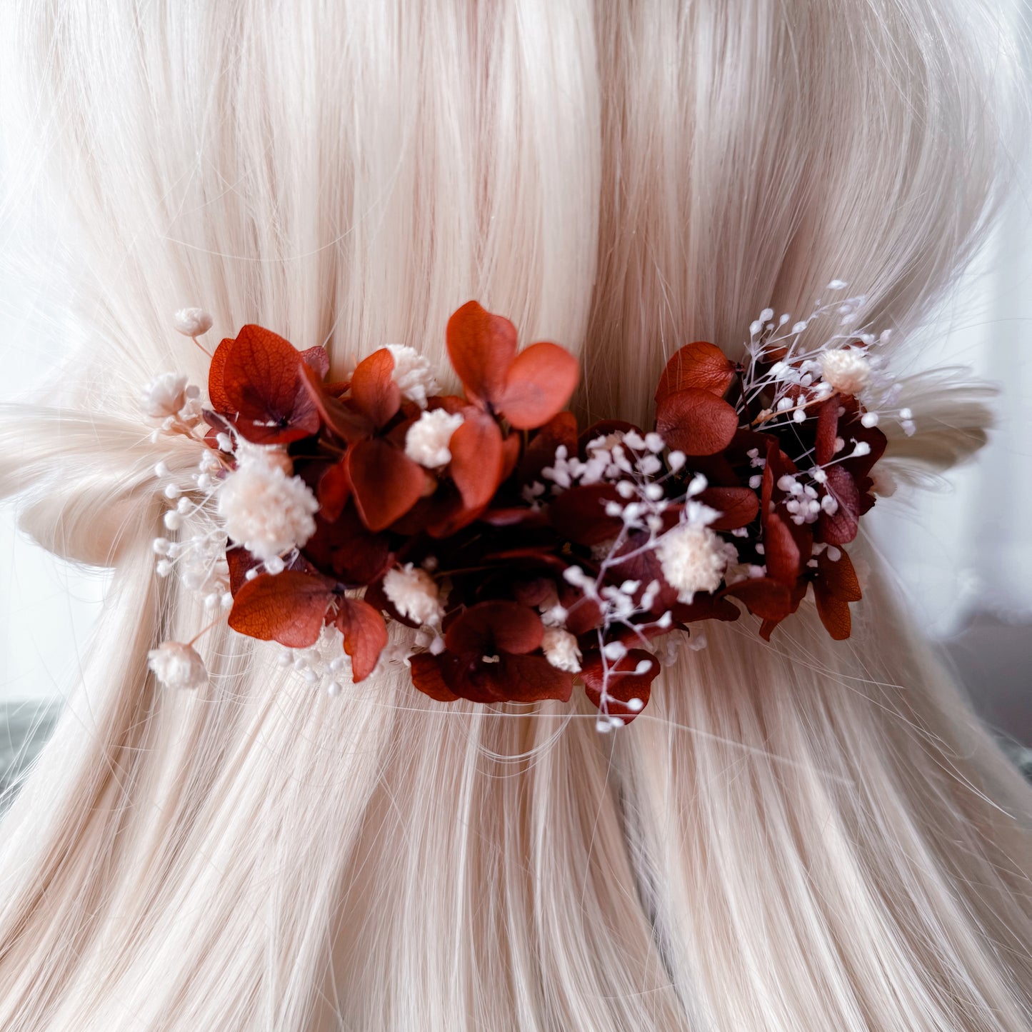 Floral Hair Pins in Terracotta tones