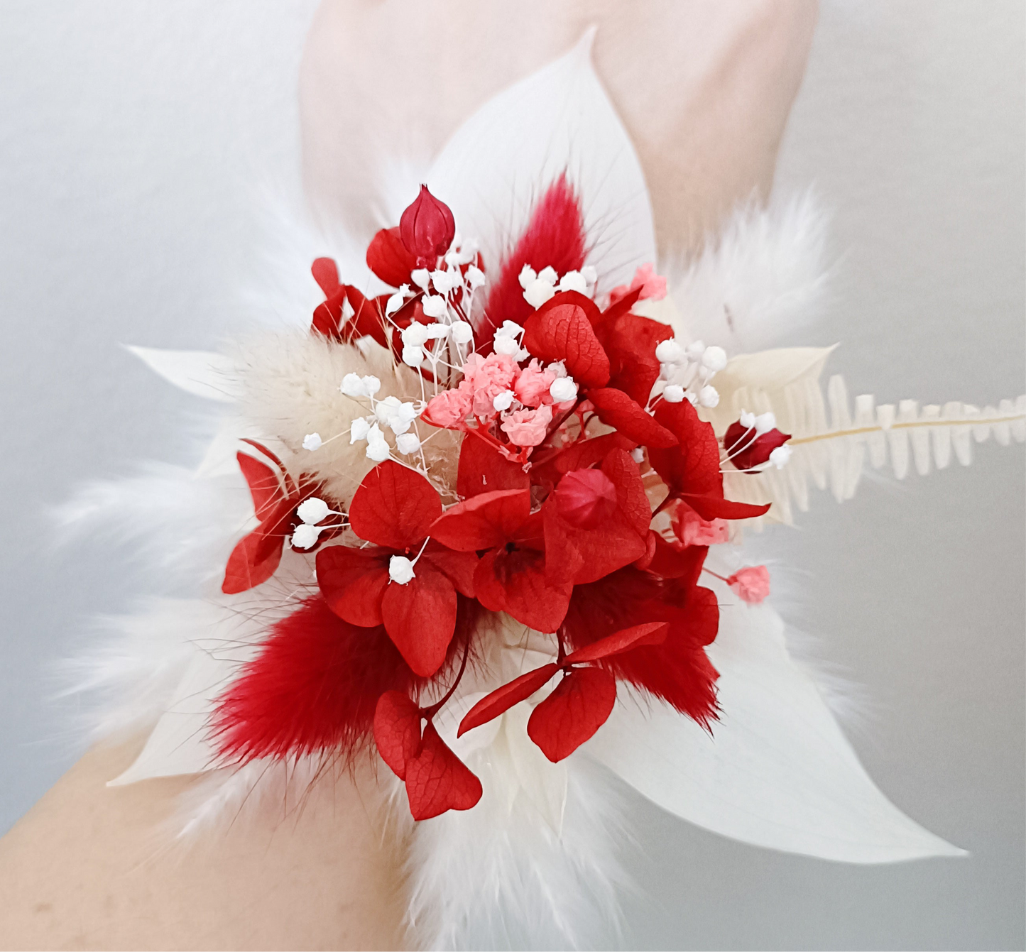 Floral Corsage | Classic White & Red