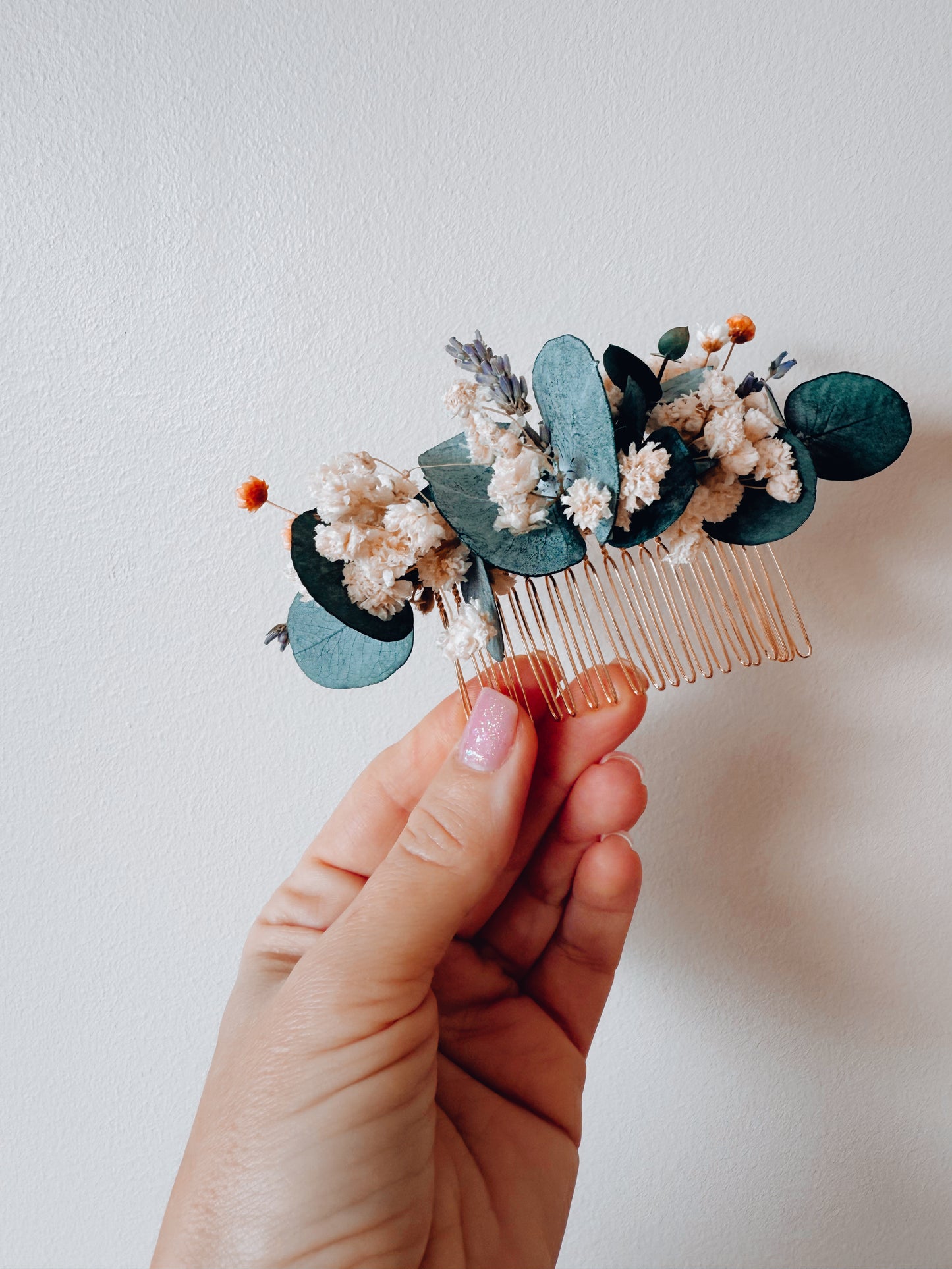 Floral Hair Comb with Eucalyptus & Lavender