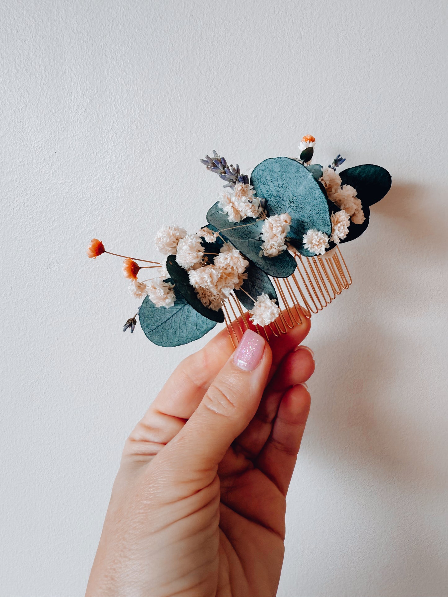 Dried Hair Pins with Eucalyptus & Baby Breath