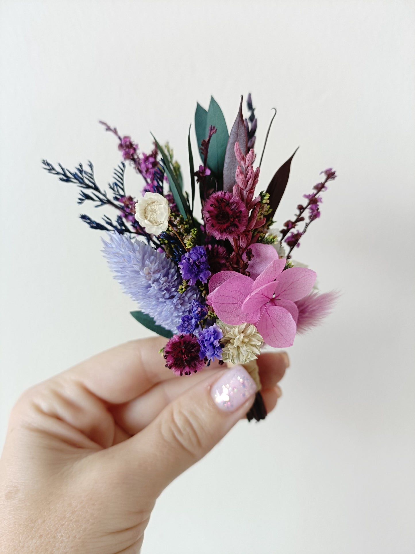 Lavender Boho Dried Wedding Bouquet