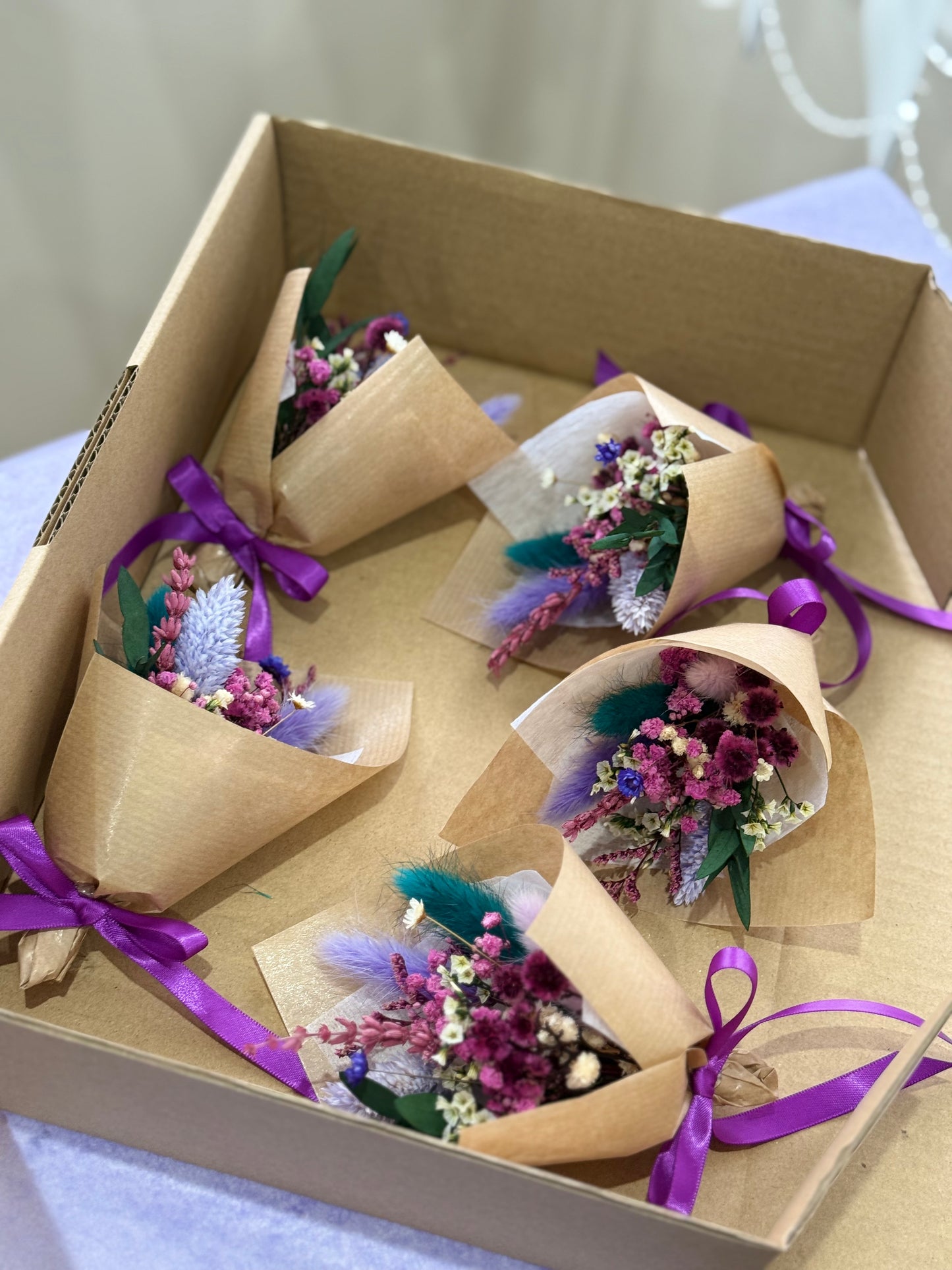 Lavender Boho Dried Wedding Bouquet