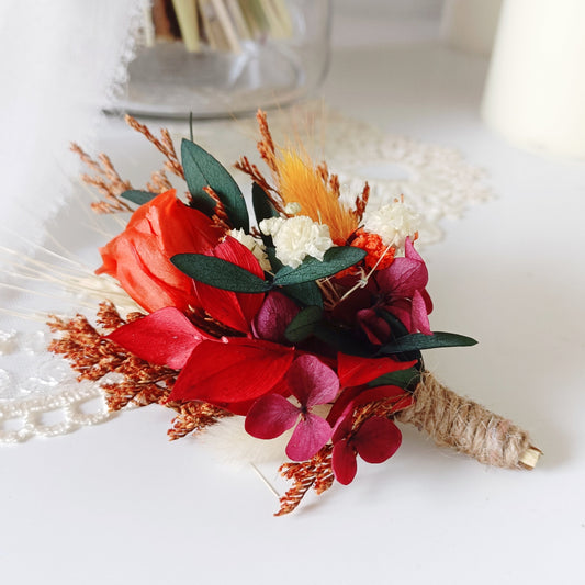 rustic autumn groom boutonniere