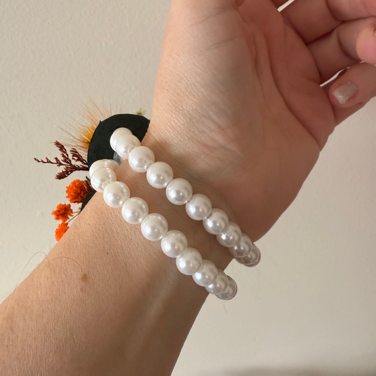 pearl wrist corsage
