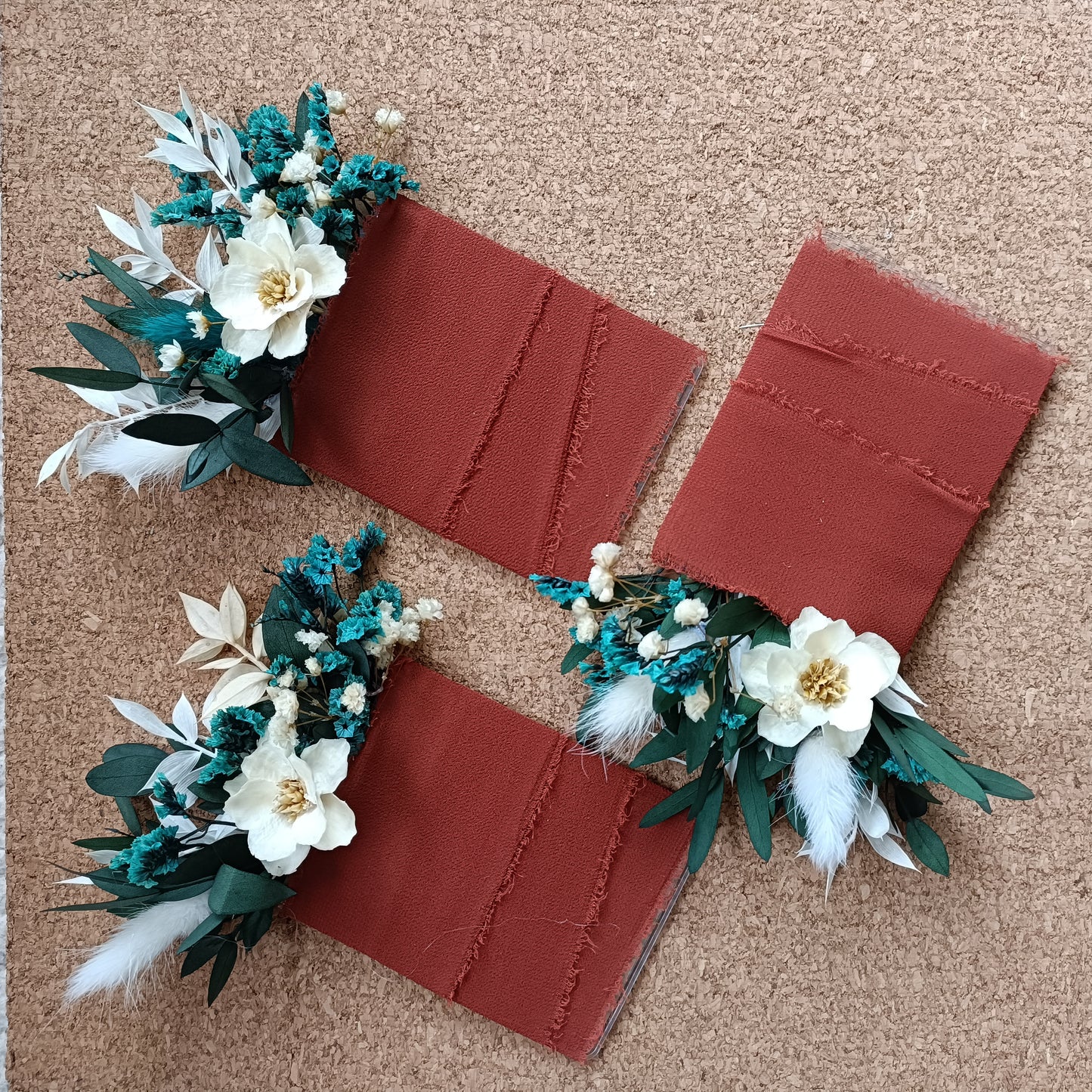 Teal Pocket Boutonniere