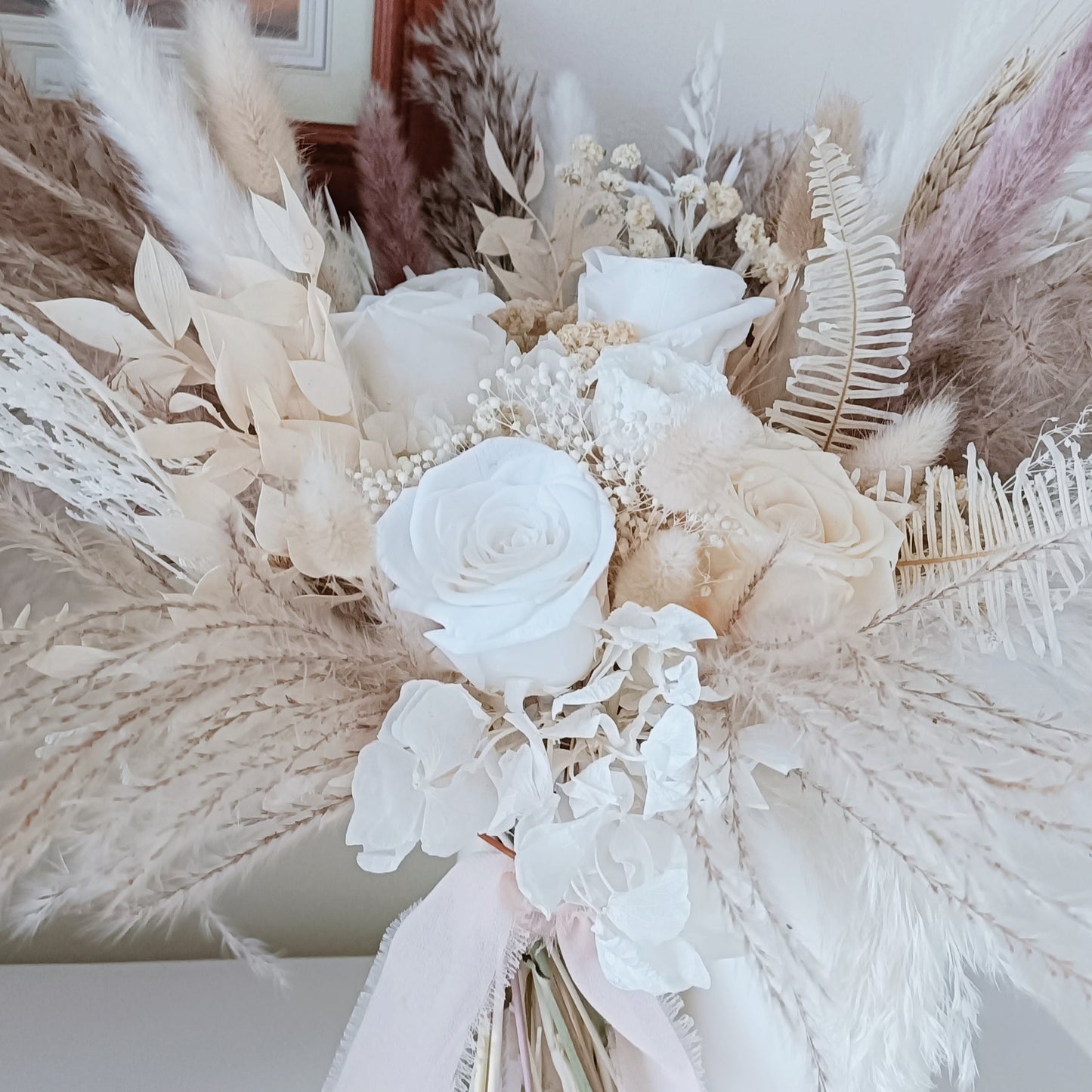 Dried Bridal Bouquet | White