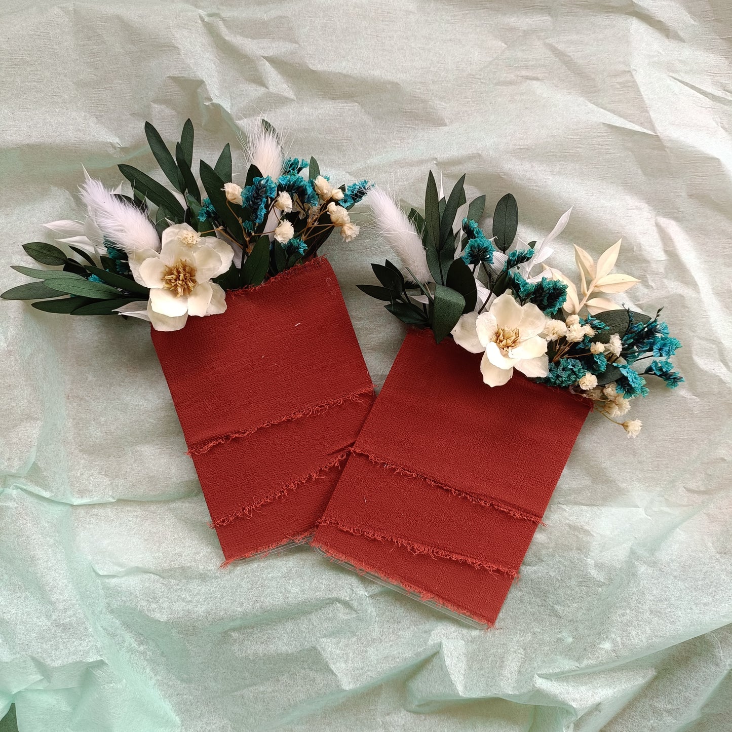Teal Pocket Boutonniere