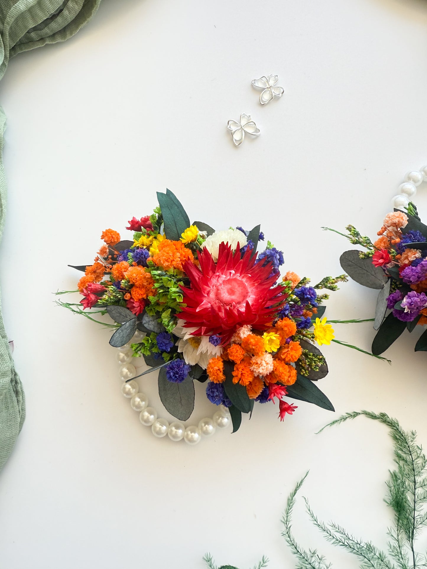 Colorful Dried Flower Corsage