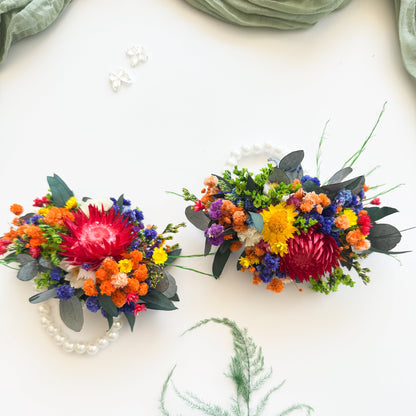Colorful Dried Flower Corsage