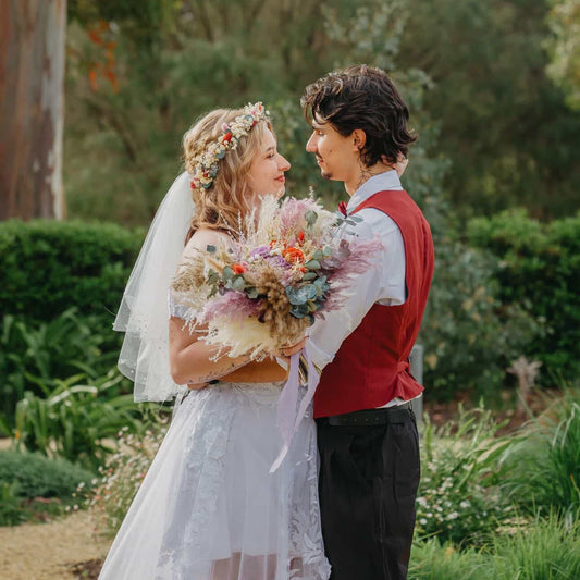 Dried Floral Bouquet "Lavender Flame"