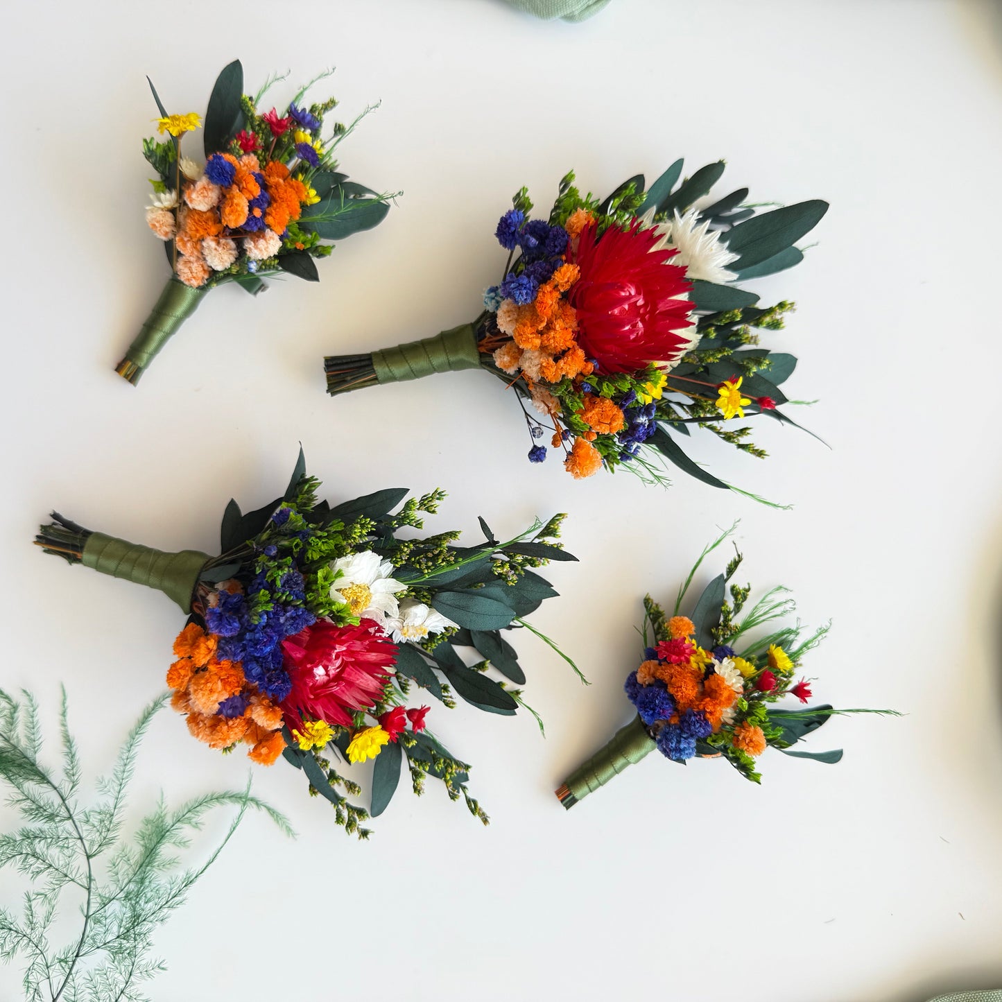 Colorful Dried Flower Corsage