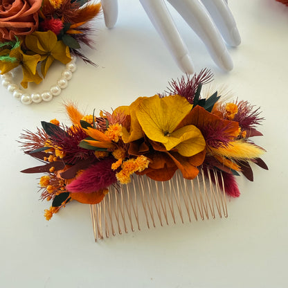 Floral Autumn Boutonniere and Corsage Set