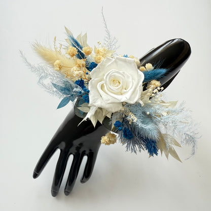 Dried Bridal Bouquet - Elegance and Bohemian Blue