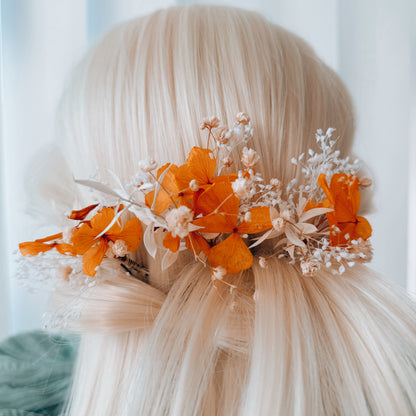 Bridal Hair Pins in Ivory and Deep Yellow