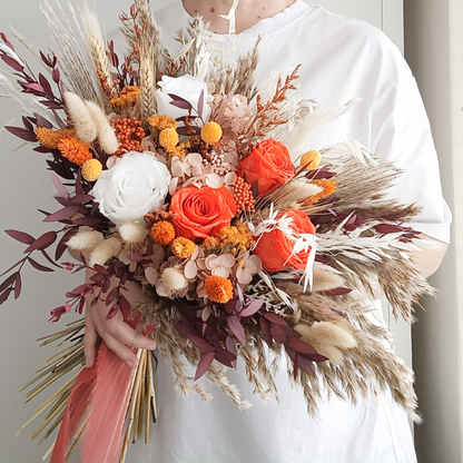 Rust bridal bouquet, terracotta wedding flowers, bridal bouquet in burgundy, Burgundy boho bridal bouquet arrangement, Wedding bouquet, dried bouquet. Dried floral arrangement, Dried everlasting bouquet, dry flower bouquet wedding, burnt orange bouquet, dry flower bouquet, boho bridal burnt terracotta bouquet, rustic wedding bouquet, bridal dried flower bouquet, bridesmaid dried bridal bouquet