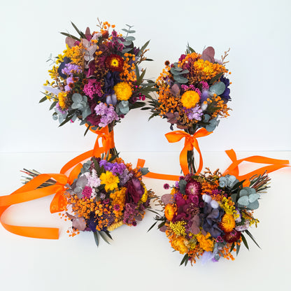 Vibrant Burnt Orange Bridal Bouquet