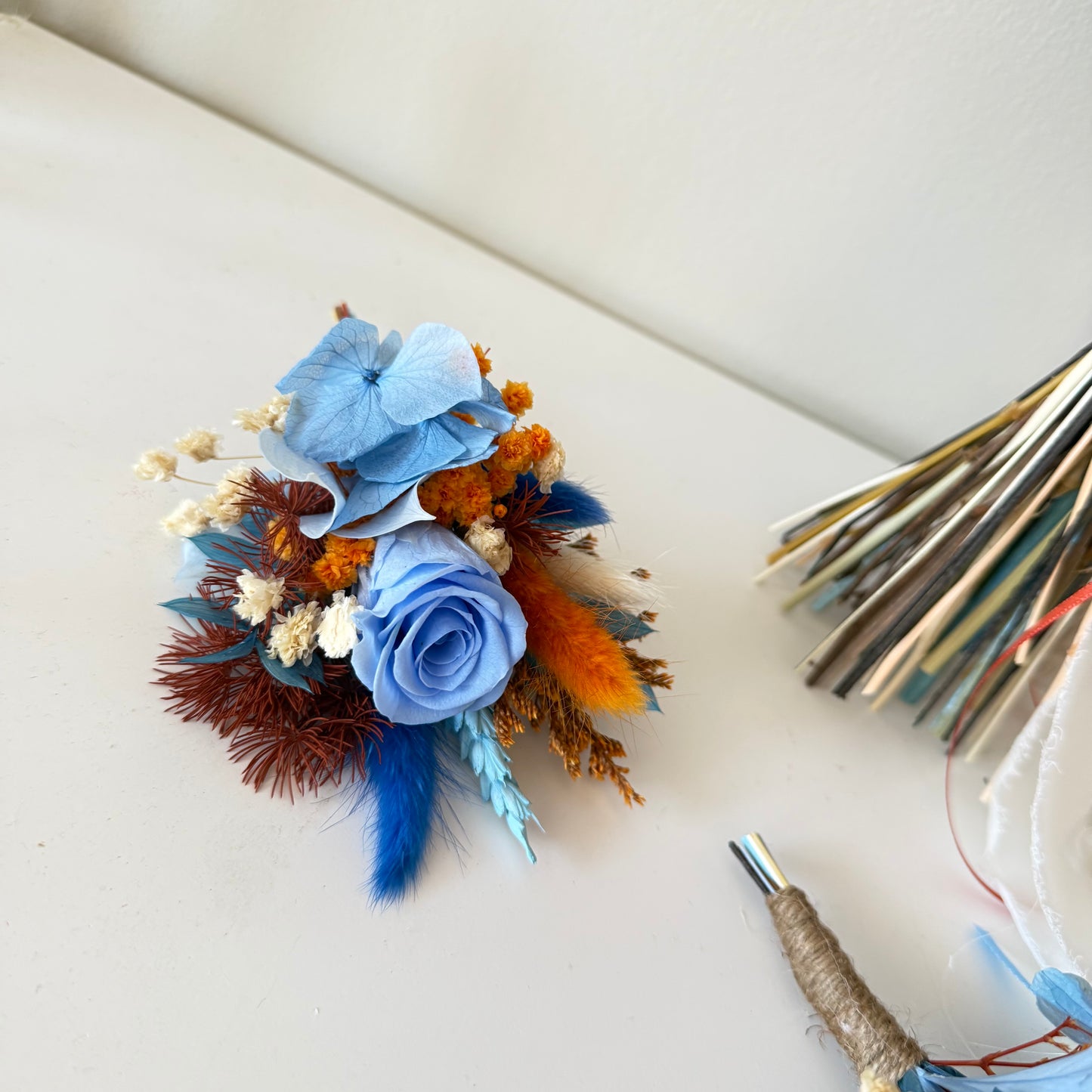 Rust Wedding Bouquet, Preserved roses bouquet