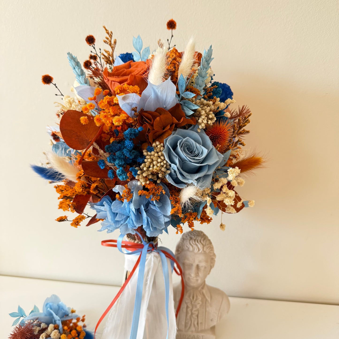 Rust Wedding Bouquet, Preserved roses bouquet