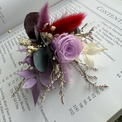 Dried Flower Boutonniere “Ethereal Bloom”
