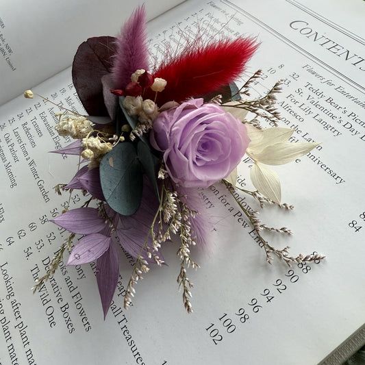 Dried Flower Boutonniere “Ethereal Bloom”