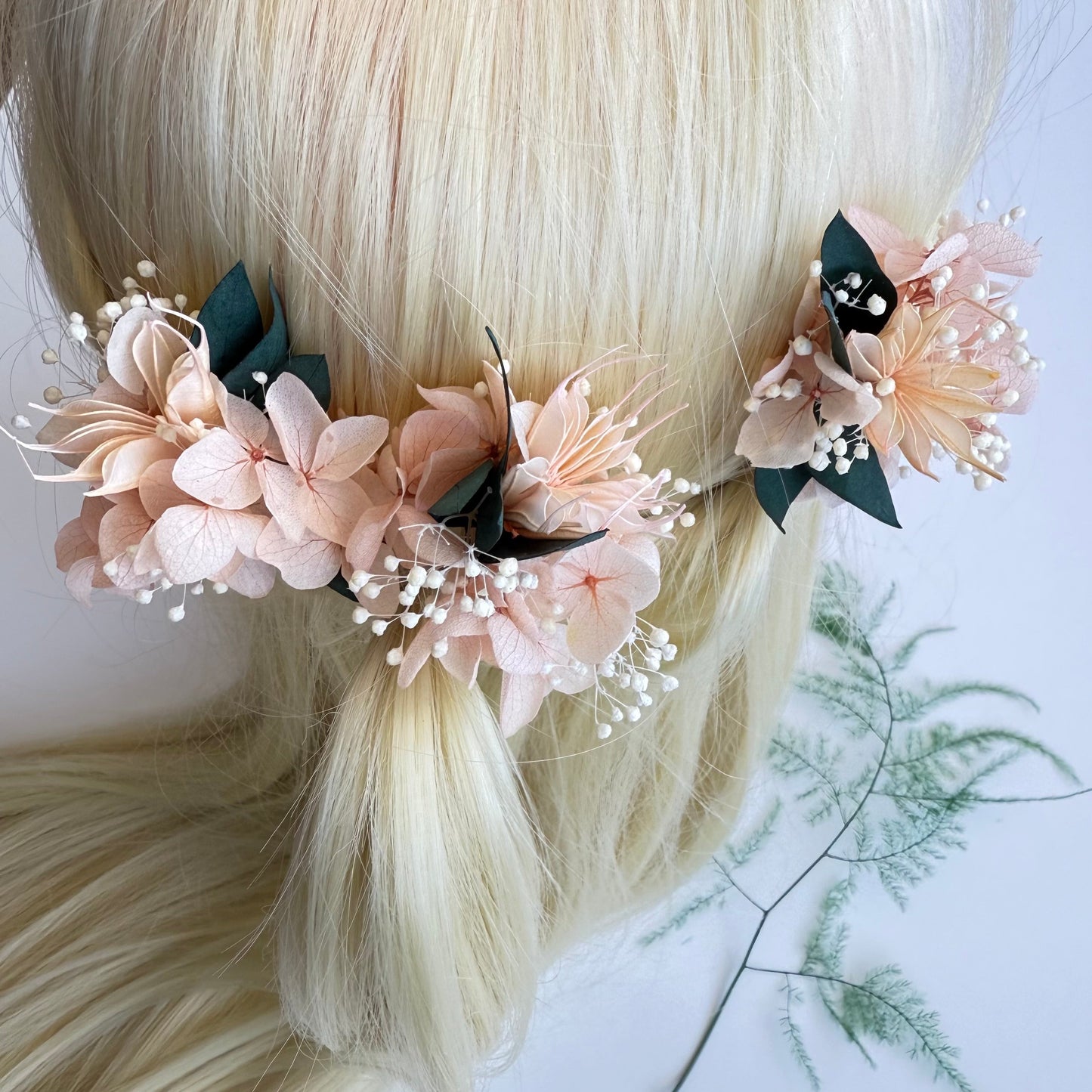 Spring Bridal Hair Pins in Pink
