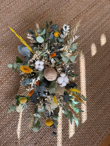 Australian Native Dried Bridal Bouquet - Boho Wedding Elegance