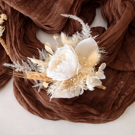Ivory Wedding Boutonniere