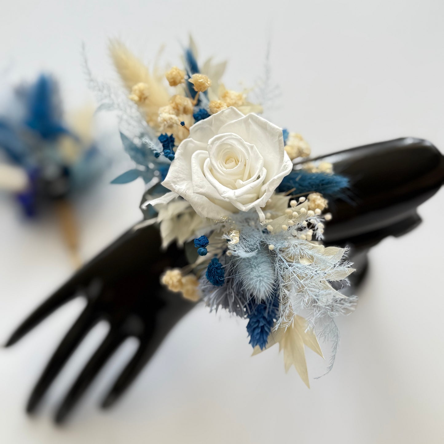 Blue Floral Wrist Corsage