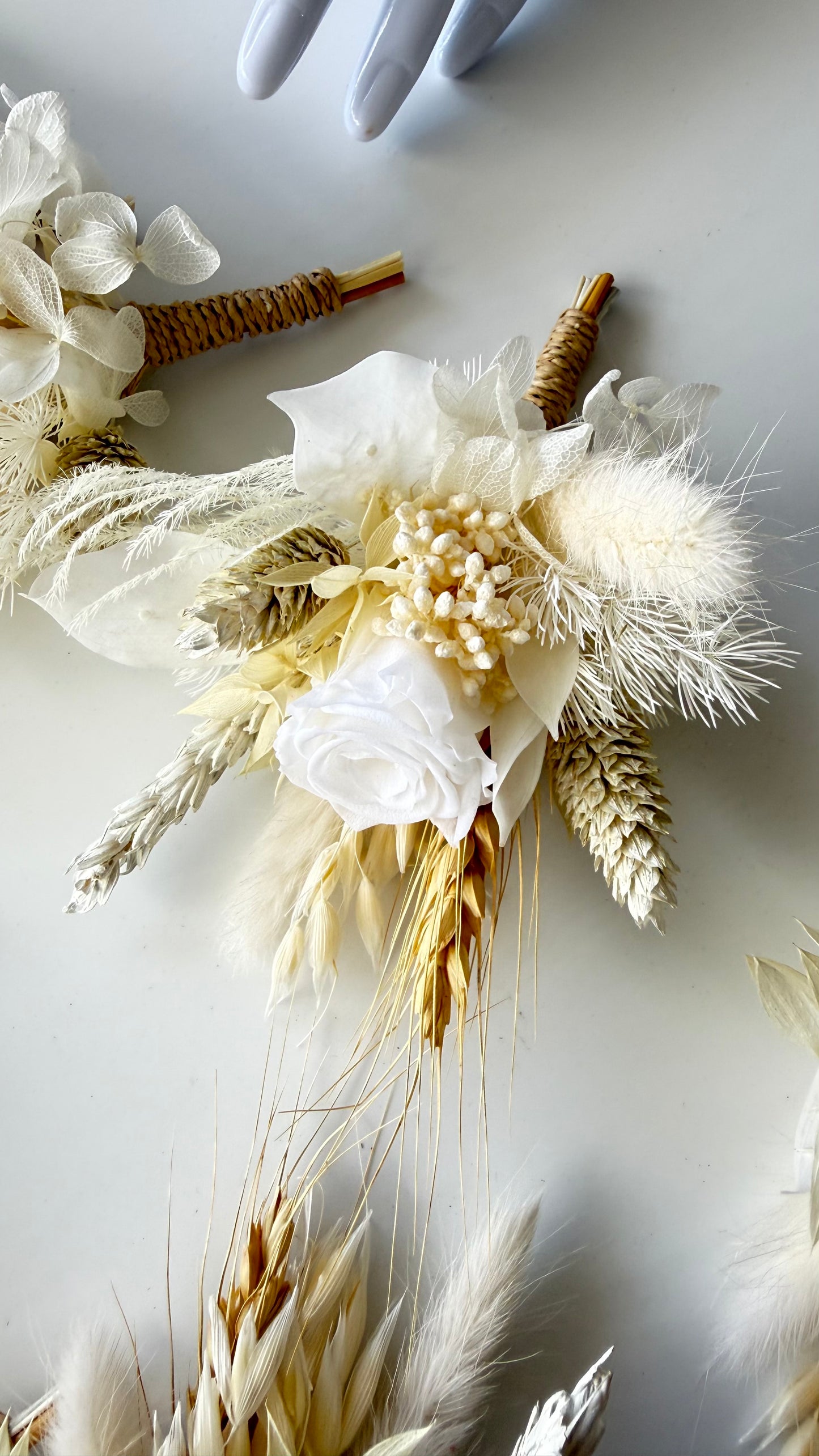 Ivory Wedding Boutonniere