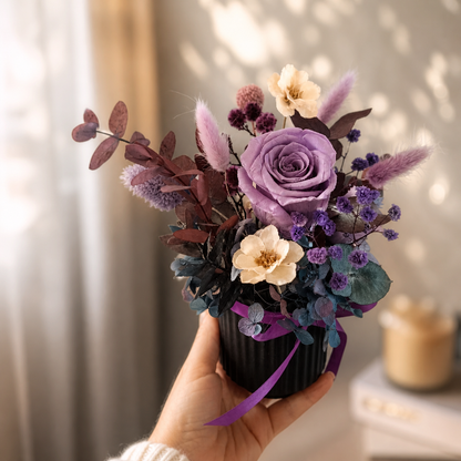 Dried Flower Arrangement in Lavender