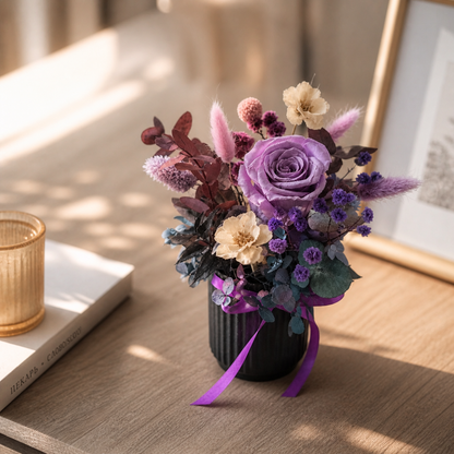 Dried Flower Arrangement in Lavender