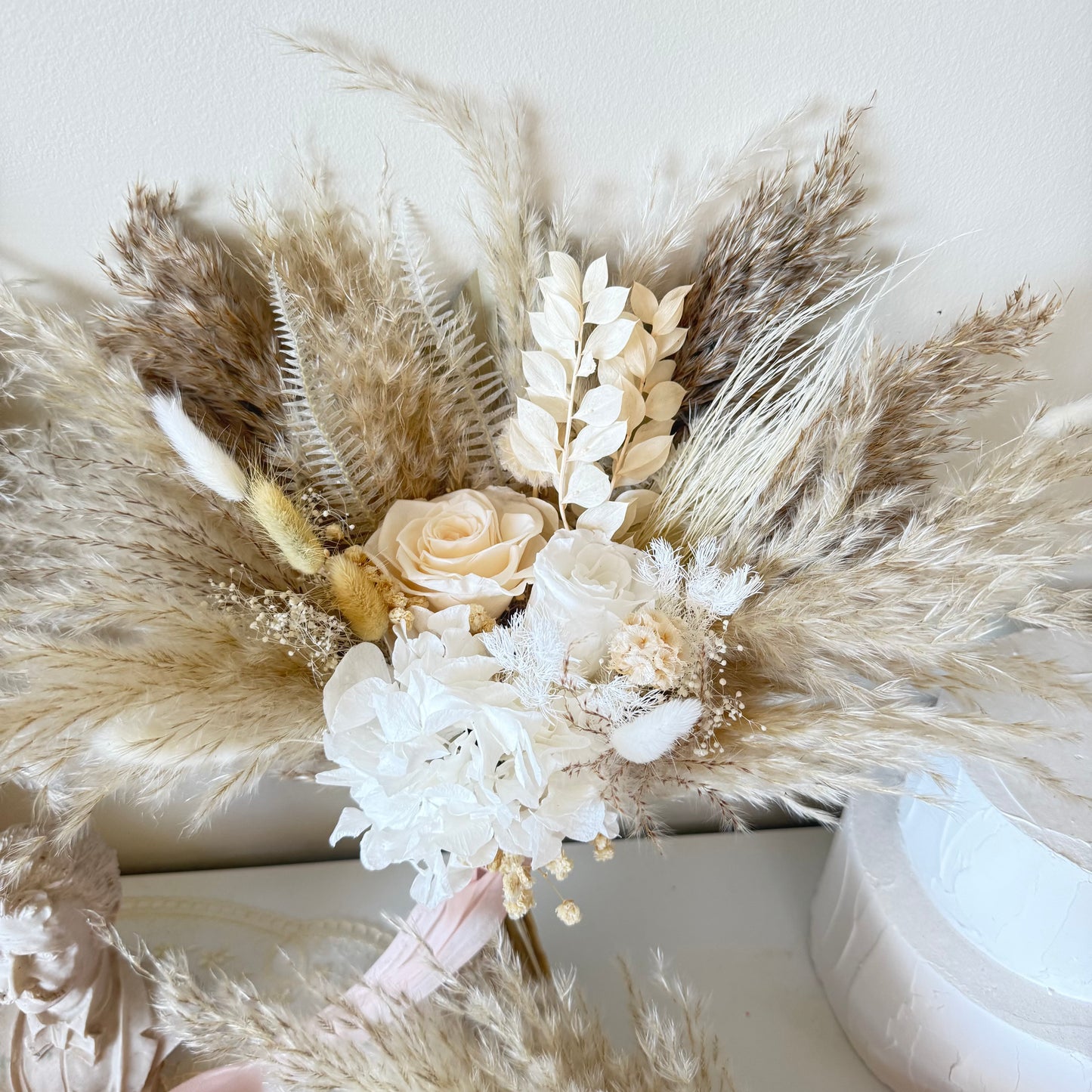 Dried Bridal Bouquet | White and Natural