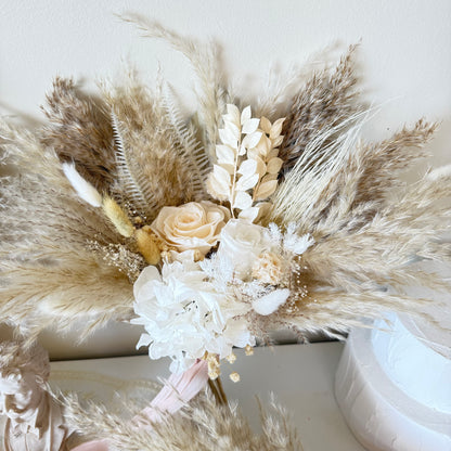 Dried Bridal Bouquet | White and Natural