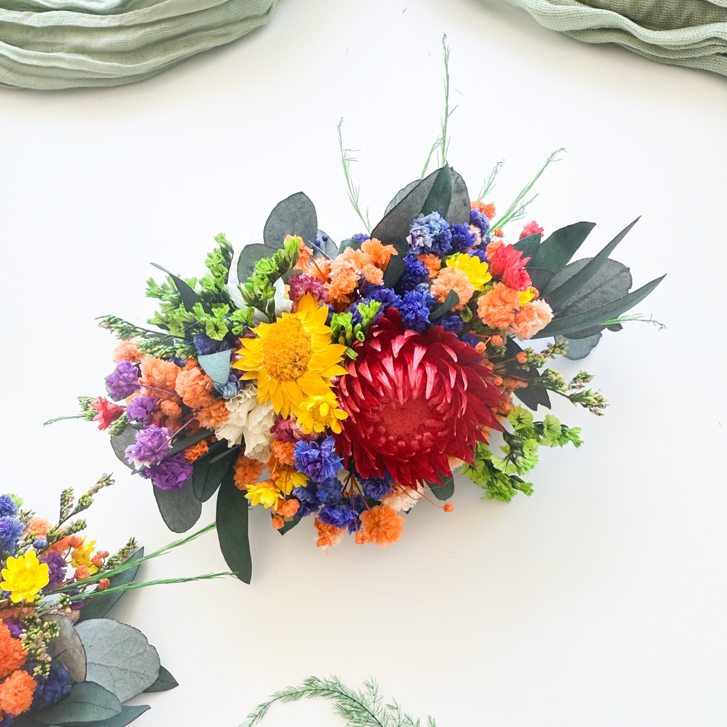 Colorful Dried Flower Corsage