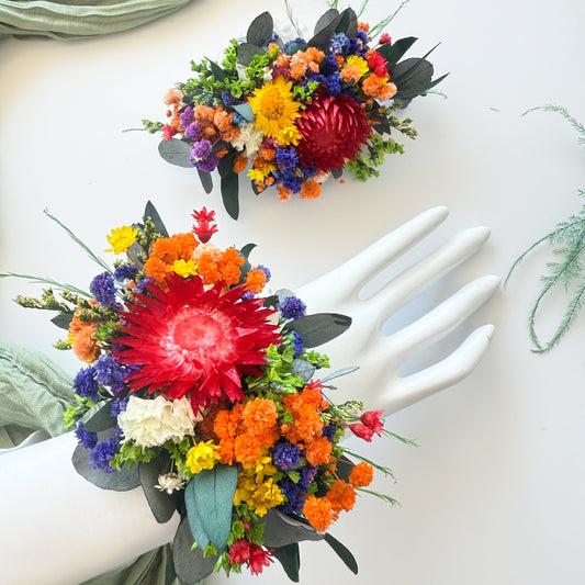 Colorful Dried Flower Corsage