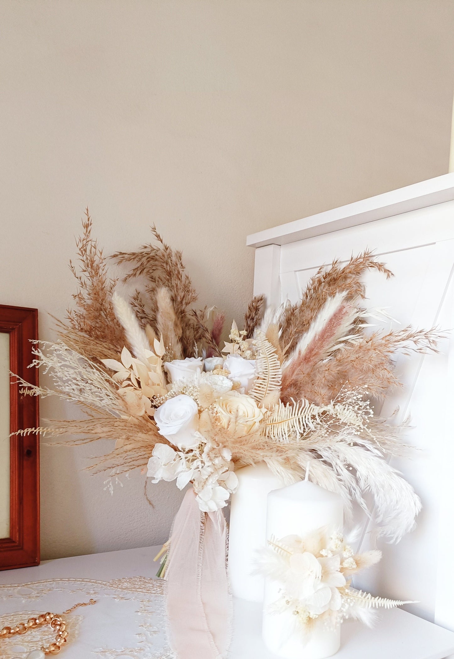 Dried Bridal Bouquet | White