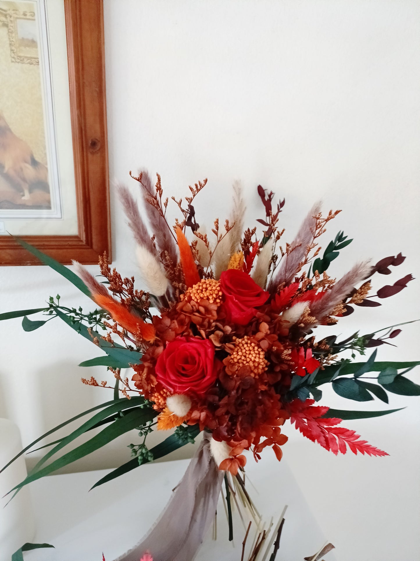 dry flower bouquet wedding, burnt orange bouquet, dry flower bouquet, boho bridal burnt terracotta bouquet, rustic wedding bouquet, bridal dried flower bouquet, bridesmaid dried bridal bouquet