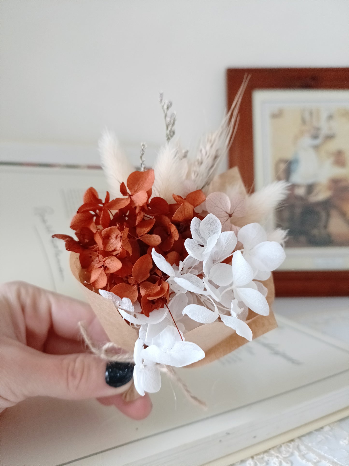 Mini Dried Flower Favors - Rustic Terracotta Mini Bouquet