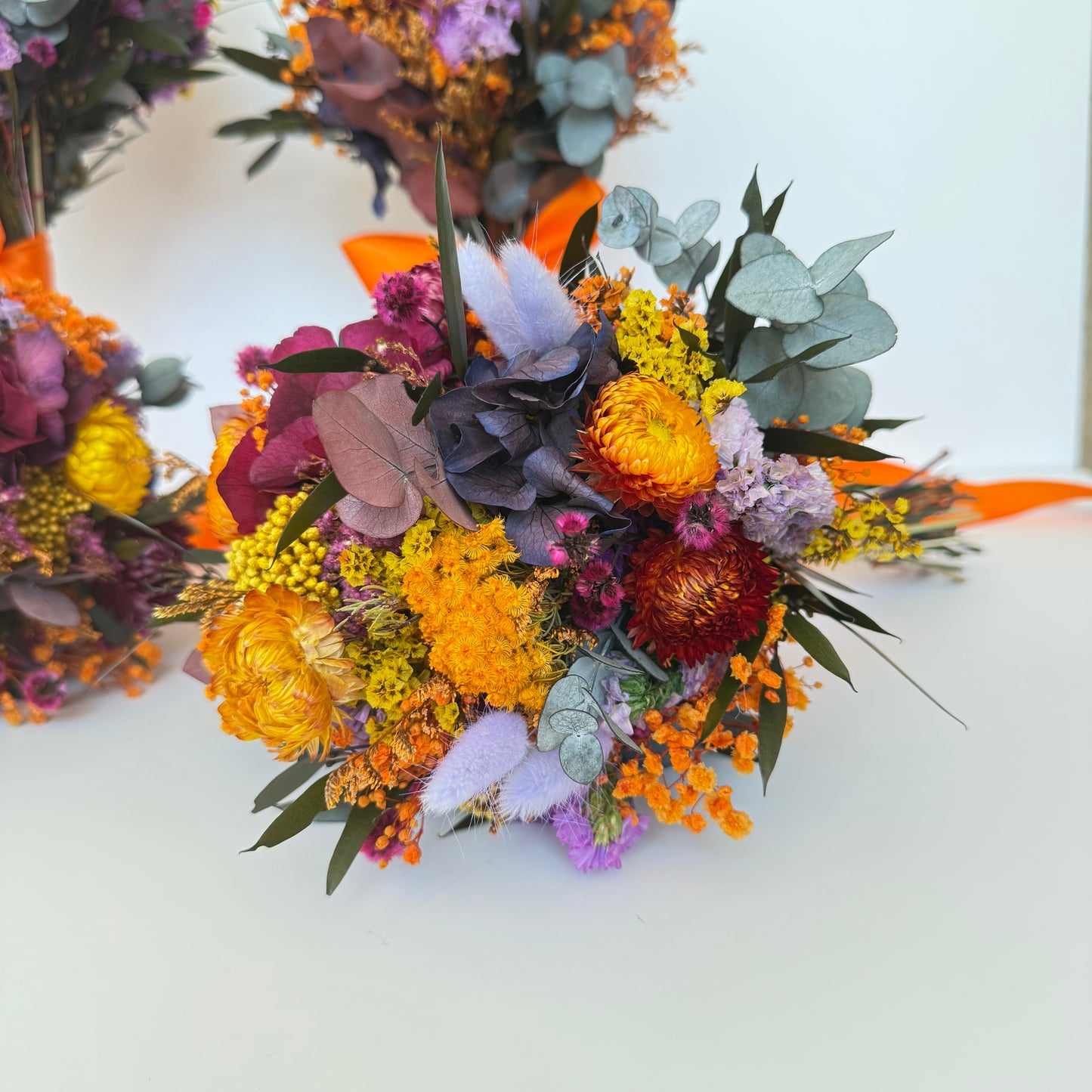 Colorful bouquet of flowers with a white background