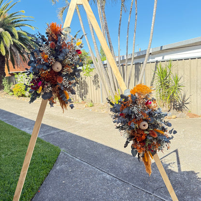 Decorative arch with floral arrangements