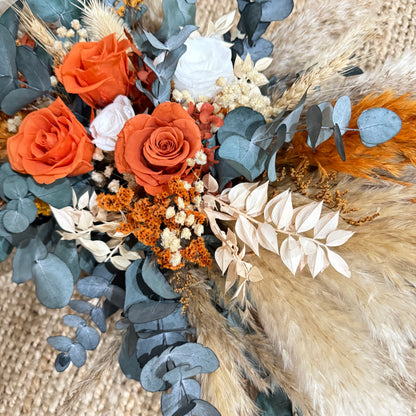 Boho style arbor flowers XL arrangement for wedding arch ceremony backdrop