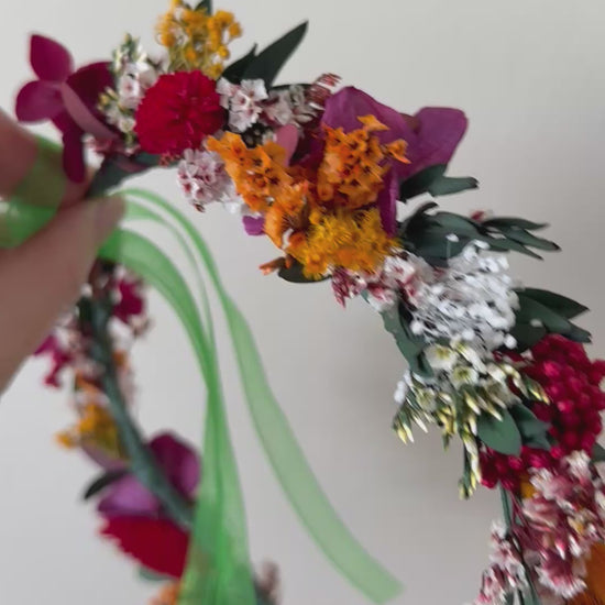rustic boho floral crown