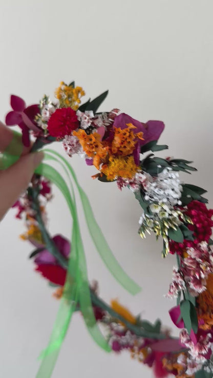 rustic boho floral crown