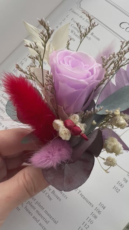 Dried Flower Boutonniere “Ethereal Bloom”