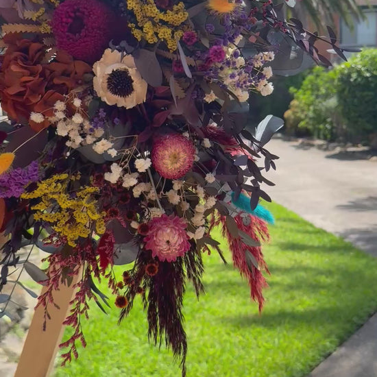 wedding arch flower arrangements