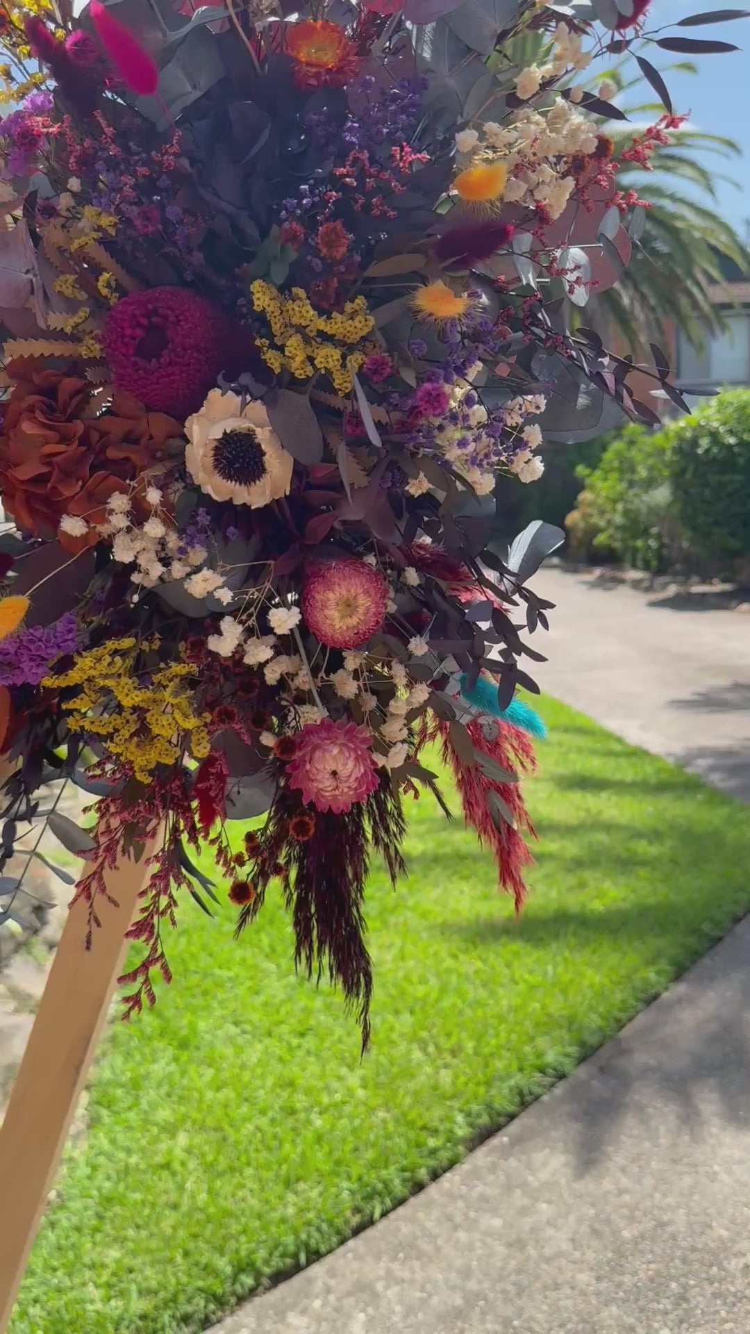 wedding arch flower arrangements