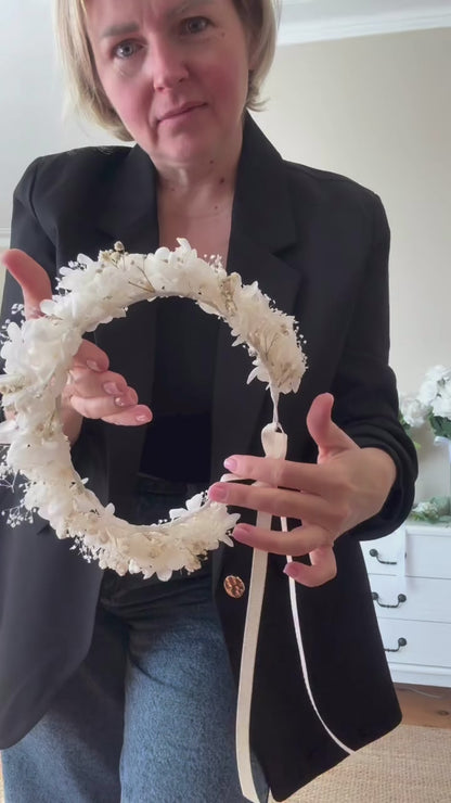 White Silk Rose Bridal Bouquet, Classic Modern Real-Touch Reflex Roses