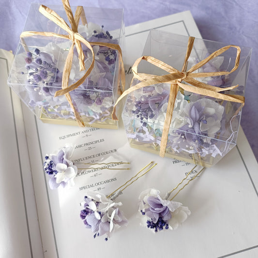 purple dried flower hair pins, blue wedding hair accessories, violet boho bridal hairpins, rustic hairpiece, floral hair accessories, preserved flower hair clips, bridal hair decor, blue wedding hair pins, handmade floral accessories, elegant hairpiece, bridesmaid hair pins, eco-friendly hair accessories, nature-inspired hair decor, delicate flower hairpins, romantic wedding hairpiece, cottagecore hair accessories, unique bridal hair clips, blue floral hairpins, hairpins with dried flowers,